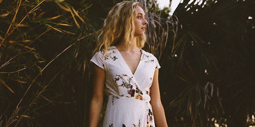 Vestido blanco con estampado