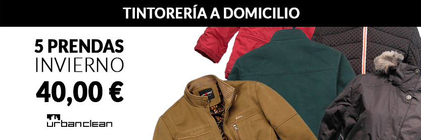 Tintorería a domicilio 5 prendas de invierno 40€